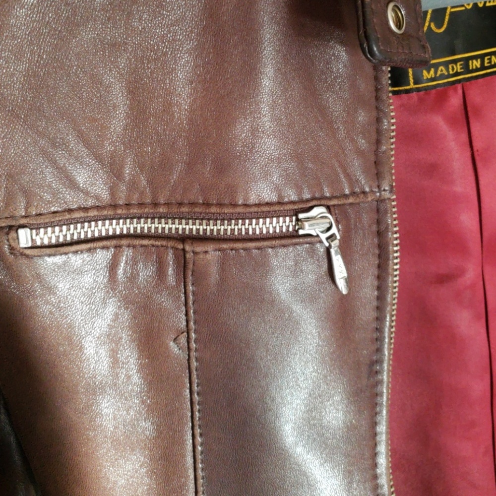 Authentic Brown Leather Jacket - image 5